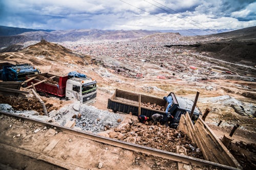 Bolivia Travel Landscape Photography Potosi silver mines located on the hill about Potosi Bolivia South America