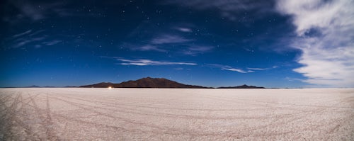Bolivia Travel Landscape Photography Stars above Uyuni Salt Flats at night Salar de Uyuni Uyuni Bolivia South America