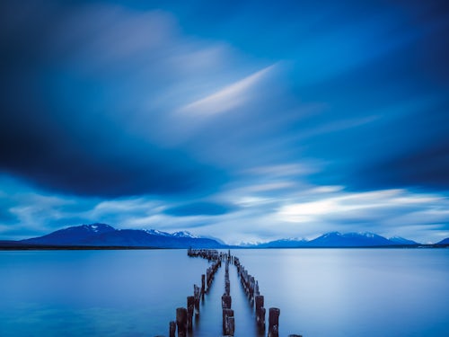 Chile Travel Landscape Photography Old pier at Puerto Natales ltima Esperanza Province Chilean Patagonia Chile South America