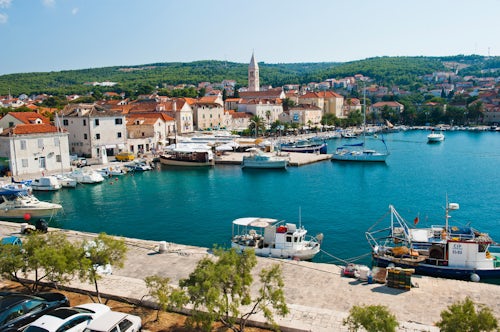 Croatia Travel Photography Photo of Supetar Harbor Brac Island Dalmatian Coast Croatia