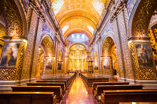Ecuador Travel Photography La Iglesia de la Compañía de Jesus City of Quito Ecuador South America