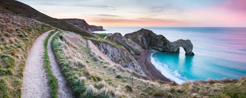 England Landscape Photography Photographer Durdle Door at sunrise Lulworth Cove Jurassic Coast Dorset England 3