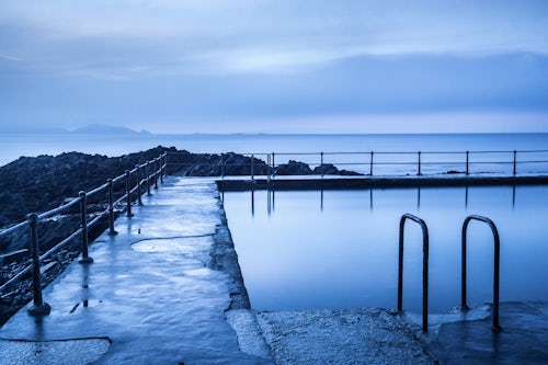England Landscape Photography Photographer Guernsey Bathing Pools at sunrise Channel Islands United Kingdom