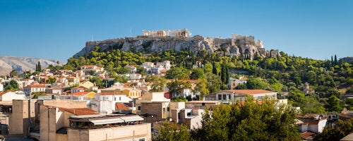 Greece Travel Photography Acropolis and rooftops of Athens Attica Region Greece UNESCO World Heritage Site Europe