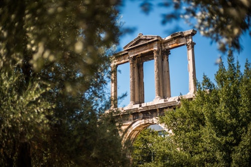 Greece Travel Photography Ruins of Hadrians Arch Athens Attica Region Greece Europe