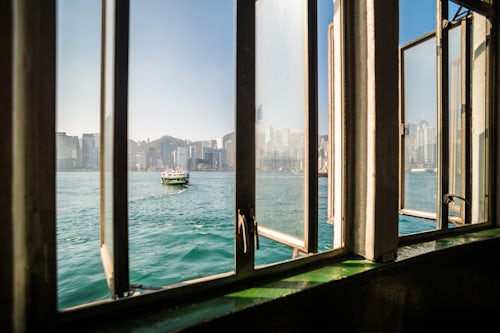 Hong Kong Travel Photography Star Ferry between Hong Kong Island and Kowloon Hong Kong China