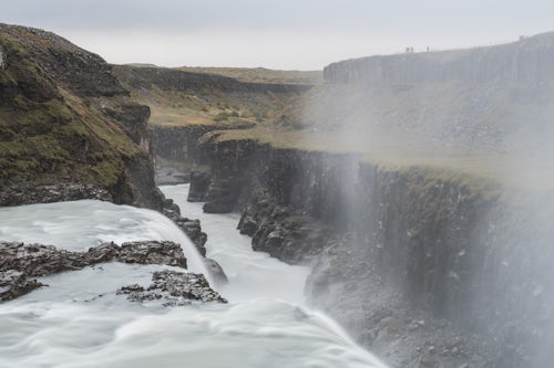 Iceland Landscape Photography Gullfoss Waterfall in the canyon of the Hvita River The Golden Circle Iceland Europe