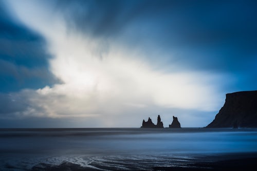 Iceland Landscape Photography Reynisdrangar Basalt Sea Stacks at sunrise Vik South Region Sudurland Iceland 3