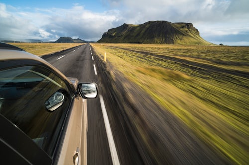 Iceland Travel Photography Driving on Route 1 in South Iceland Sudurland
