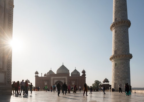 India Travel Photography Mosque in the Taj Mahal Complex Agra Uttar Pradesh India