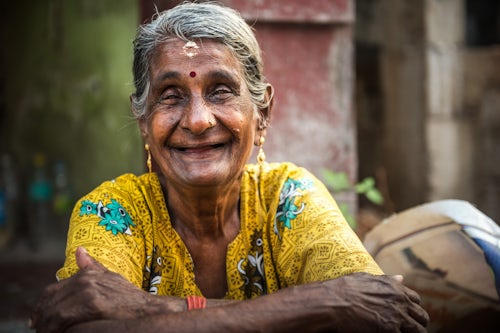 India Travel Street Photography Portrait of an Indian woman Fort Kochi Cochin Kerala India