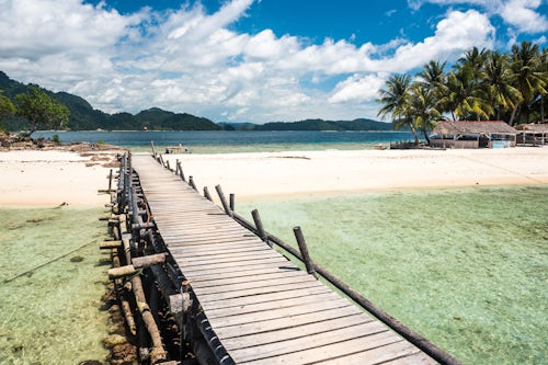 Indonesia Landscape Photography Twin Beach a tropical white sandy beach near Padang in West Sumatra Indonesia Asia