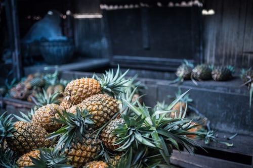 Indonesia Travel Photography Pineapples in Berastagi Brastagi Market North Sumatra Indonesia Asia