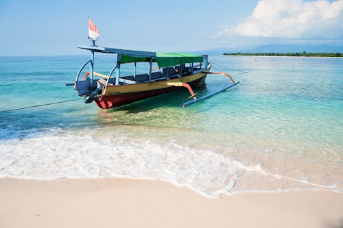 Indonesia Travel Photography Traditional Indonesian Boat on the Island of Gili Meno in the Gili Isles Indonesia Asia