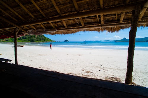 Indonesia Travel Photography View of Selong Belanak Beach from the One Beach Hut South Lombok Indonesia Asia