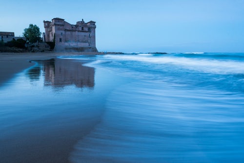 Italy Landscape Photography Santa Severa Beach and Castle at dawn Province of Rome Italy