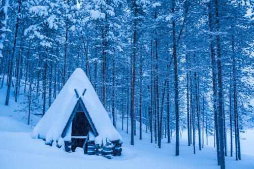 Lapland Finland Adventure Travel Photography Kota a traditional Lapland shelter Pallas Yllästunturi National Park Finland