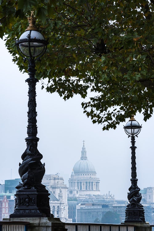 London Travel Photography St Pauls Cathedral seen from South Bank London England