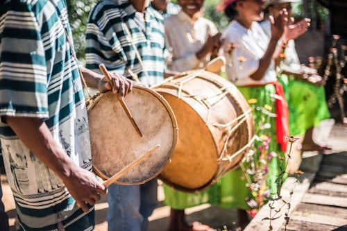 Madagascar Travel Photography Drums and traditional music at Ambohimahasoa Haute Matsiatra Region Madagascar Central Highlands