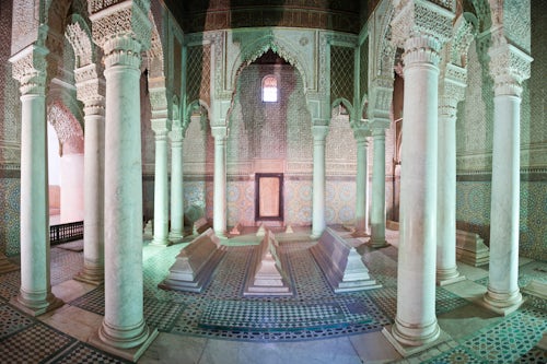 Morocco Architecture Travel Photography Interior of the Saadien Tombs Marrakech Marrakesh Morocco North Africa Africa