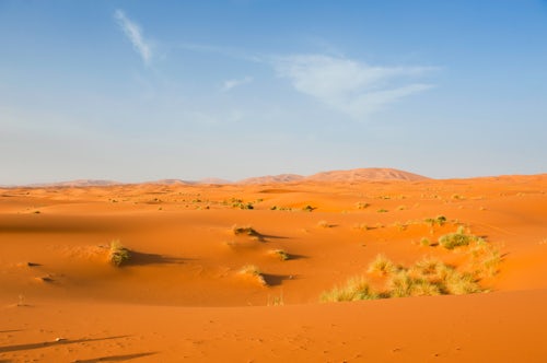 Morocco Travel Landscape Photography Sand dune landscape at Erg Chebbi Desert Sahara Desert near Merzouga Morocco North Africa Africa
