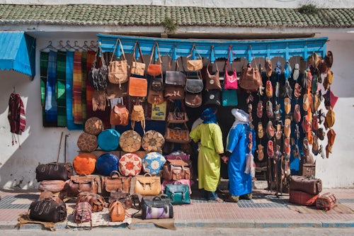 Morocco Travel Photography Berber men shopping Essaouira formerly Mogador UNESCO World Heritage Site Morocco Africa