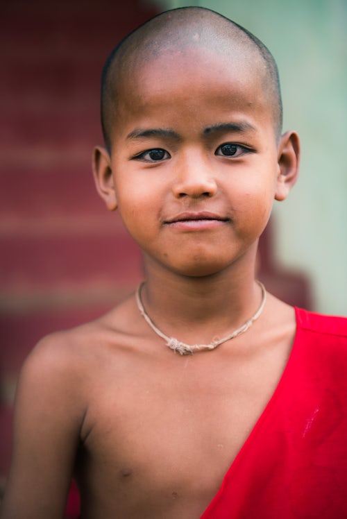 Myanmar Burma Portrait Travel Photography Documentary Portraiture Portrait of a young monk Pindaya Shan State Myanmar Burma