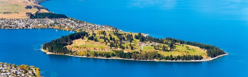 New Zealand Travel Photography An Aerial View of Queenstown Golf Course South Island New Zealand