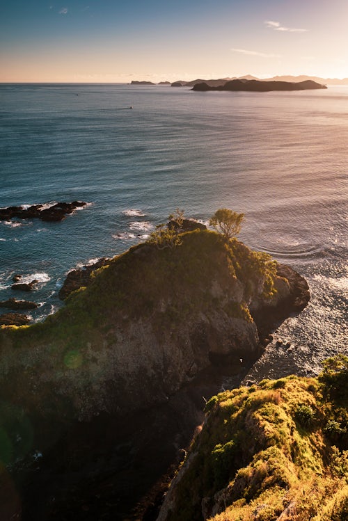 New Zealand Landscape Photography Bay of Islands coastline landscape seen from Tapeka Point Russell Northland Region North Island New Zealand