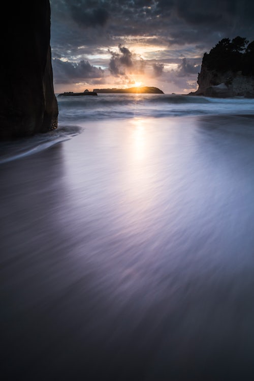 New Zealand Landscape Photography Cathedral Cove beach at sunrise Coromandel Peninsula New Zealand North Island