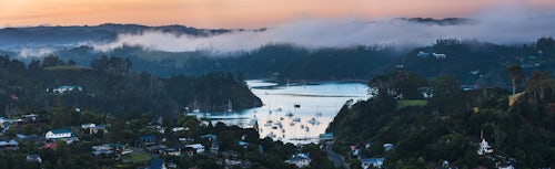 New Zealand Landscape Photography Misty sunrise at Russell Bay of Islands Northland Region North Island New Zealand 2
