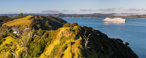 New Zealand Landscape Photography Queen Elizabeth a Cunard Cruise Shop in the Bay of Islands at Russell Northland Region North Island New Zealand 2