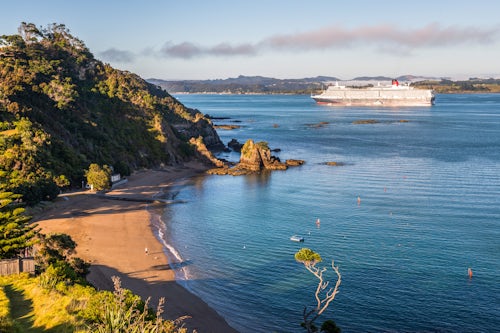 New Zealand Landscape Photography Queen Elizabeth a Cunard Cruise Shop in the Bay of Islands at Russell Northland Region North Island New Zealand