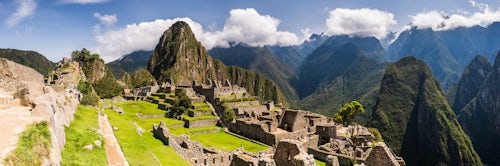 Peru Architecture Travel Photography Machu Picchu Inca ruins and Huayna Picchu Wayna Picchu Cusco Region Peru South America