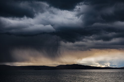 Peru Landscape Travel Photography Dramatic storm clouds over Lake Titicaca Peru South America 3