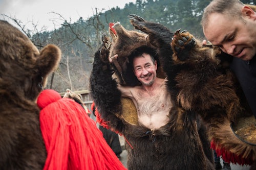 Romania Documentary Travel Photography New Year Bear Dancing Festival Comanesti Moldova Romania 11