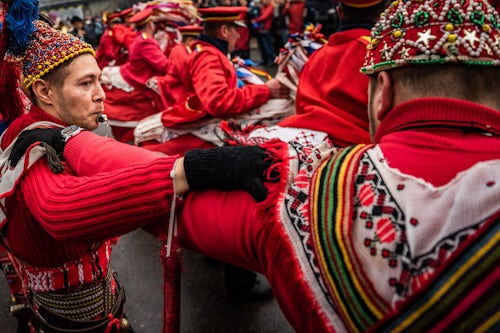 Romania Documentary Travel Photography New Year Bear Dancing Festival Comanesti Moldova Romania 2