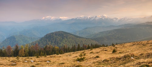 Romania Landscape Photography Carpathian Mountains at Ranca at sunrise Parang Mountains Oltenia Region Romania