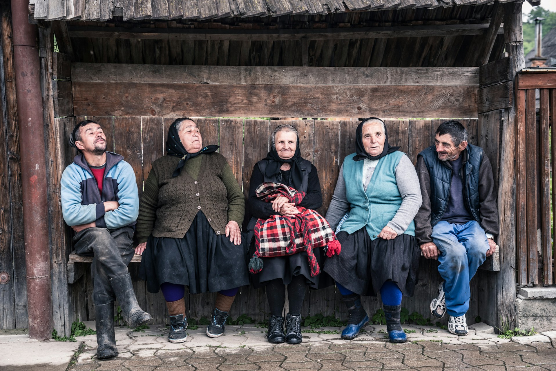 Romania Travel Portrait Photography Documentary Portraiture Portrait of a locals talking in a village in Maramures Romania