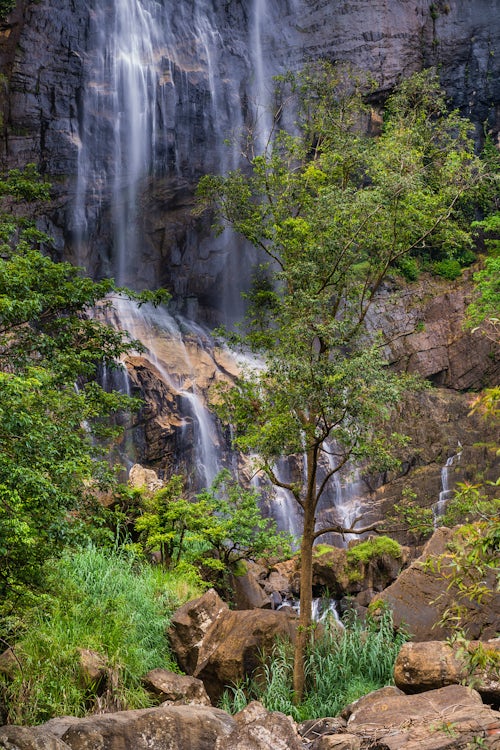Sri Lanka Travel Photography Bambarakanda Falls a waterfall near Haputale Sri Lanka Hill Country Nuwara Eliya District Asia