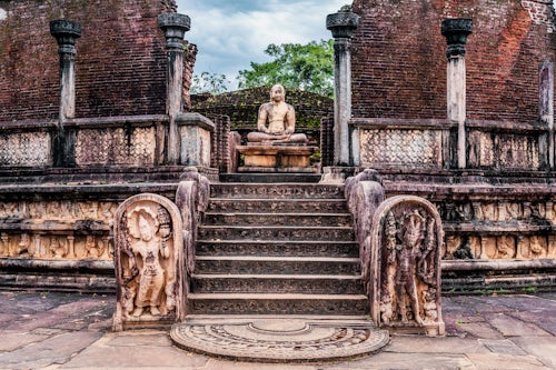 Sri Lanka Travel Photography Polonnaruwa Ancient City photo of the Vatadage Circular Relic House in Polonnaruwa Quadrangle UNESCO World Heritage Site Sri Lanka Asia