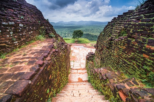 Sri Lanka Travel Photography Ruins at the top of Sigiriya Rock Fortress UNESCO World Heritage Site Sri Lanka Asia