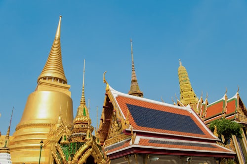 Thailand Travel Photography Gold spires at The Grand Palace Bangkok Thailand Southeast Asia Asia Southeast Asia