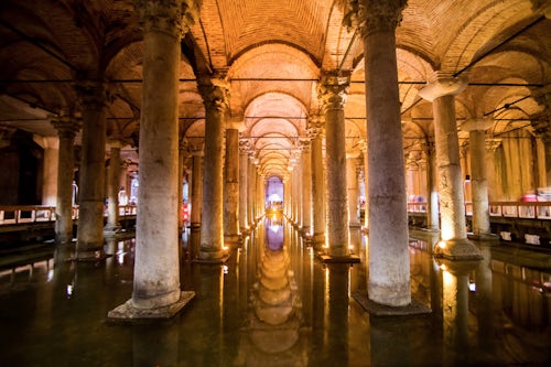 Turkey Architecture Travel Photography Basilica Cistern aka Yerebatan Sarayı Sunken Palace Istanbul Turkey Eastern Europe