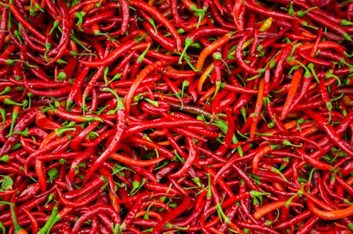 Turkey Travel Photography Red Chillies at the market in Dalyan Mugla Province Turkey Eastern Europe