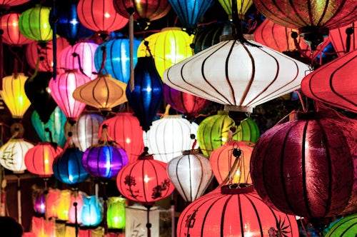 Vietnam Travel Photography Chinese Lanterns at the Full Moon Festival at Hoi An Vietnam Southeast Asia