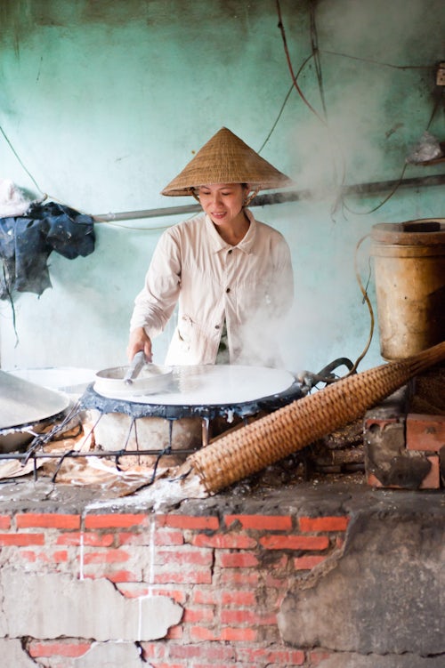 Vietnam Travel Photography Making Noodles in the Mekong Delta Vietnam Southeast Asia