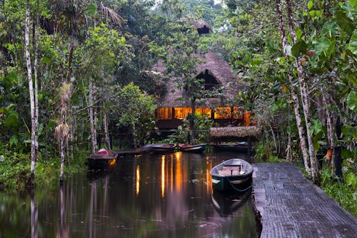 Architecture and Hotel Photography by Professional Freelance Hotel Property and Resort Photographer in London England UK Sacha Lodge an Amazon Rainforest lodge near Coca in Euador South America