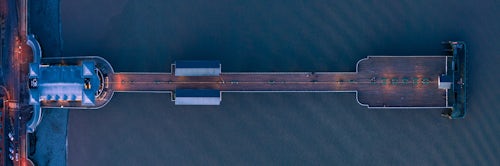 Drone Photography by UK London Freelance Drone Photographer Penarth Pier Cardiff Wales