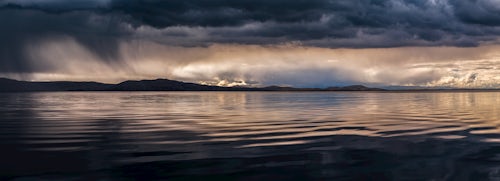 Landscape Photography by Professional Freelance UK Landscape Photographer Dramatic storm clouds over Lake Titicaca Peru South America